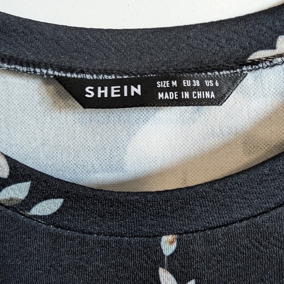 Shein Women's Long Sleeve Peplum Top Medium - Picture 2 of 3